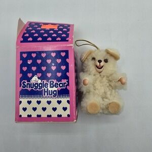 Vintage Russ Snuggle Fabric Softner Bear Ornament W/ Box "Snuggle Bear Hug" 1986
